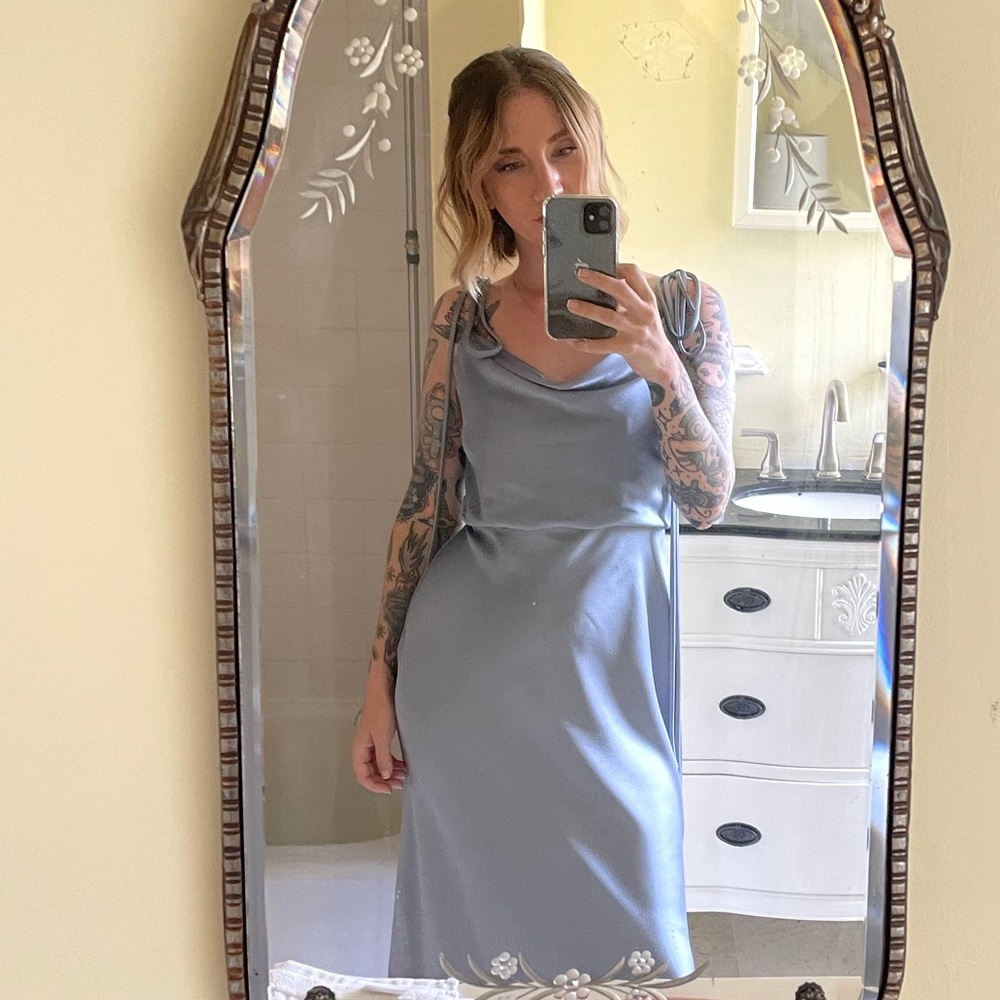 Jenny Yoo Kat dress in Chambray